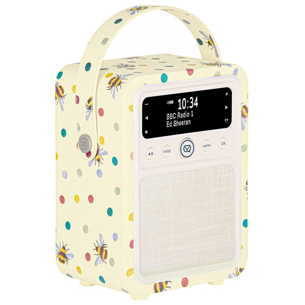 VQ Monty DAB+ Digital FM Radio/Bluetooth Speaker Emma Bridgewater Polka Bee