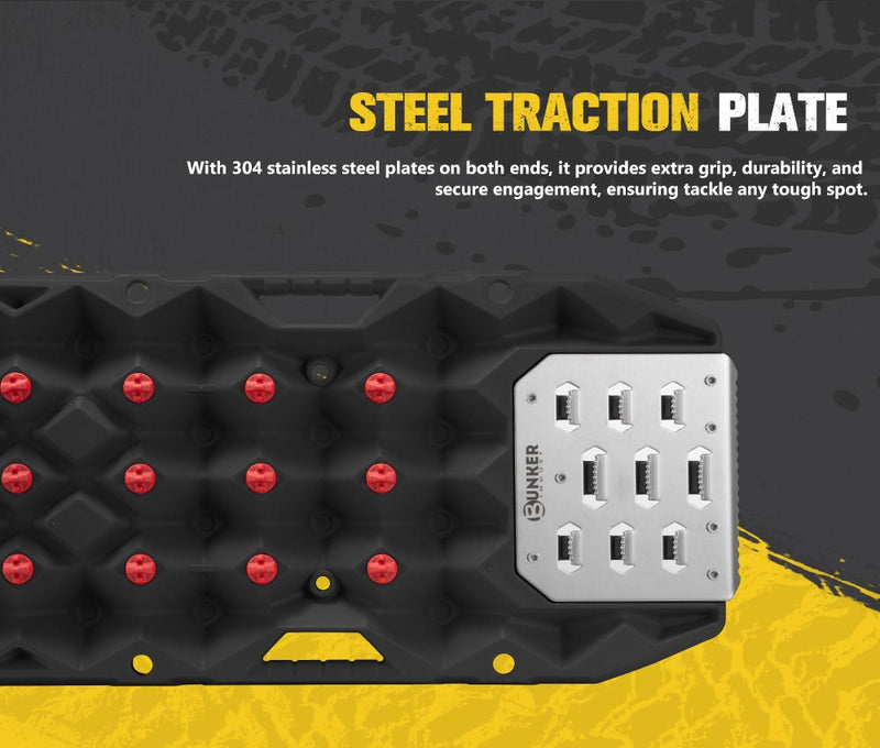 Bunker Indust Pair Recovery Tracks 25T With Steel Traction Plate Snow Mud Sand