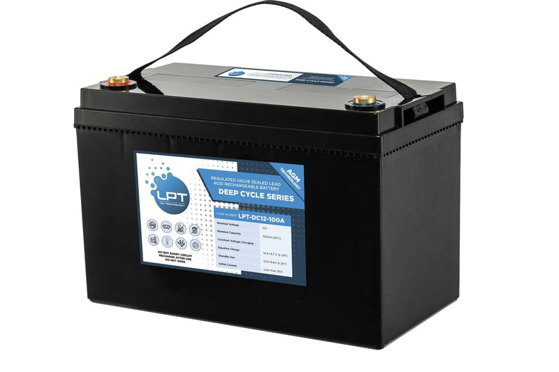 LPT 100Ah AGM Premium Caravan Battery