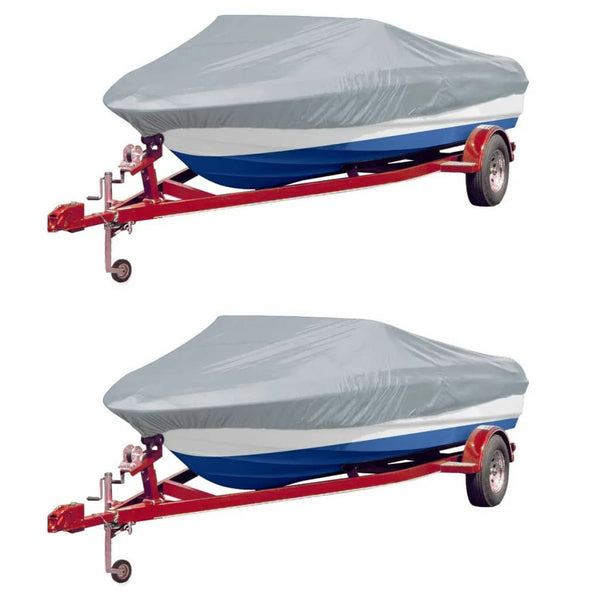 Boat Covers 2 pcs Grey Length 610-671 cm Width 254 cm