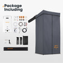 San Hima Shower Awning Tent Instant Fold-Out Ensuite & 8L Gas Hot Water Heater