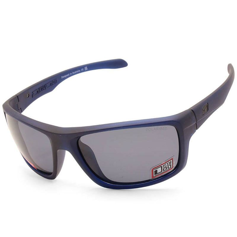 Dirty Dog Axle Satin Blue/Grey Polarised Unisex Sports Sunglasses
