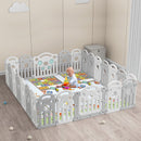 Bopeep Kids Playpen Baby Safety Gate Toddler Fence Child Play Game Toy 24 Grey