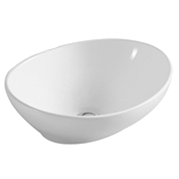 White Oval Ceramic Bathroom Basin