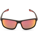 North Beach Tako Matte Black/Red Mirror Unisex Polarised Sunglasses