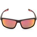North Beach Tako Matte Black/Red Mirror Unisex Polarised Sunglasses