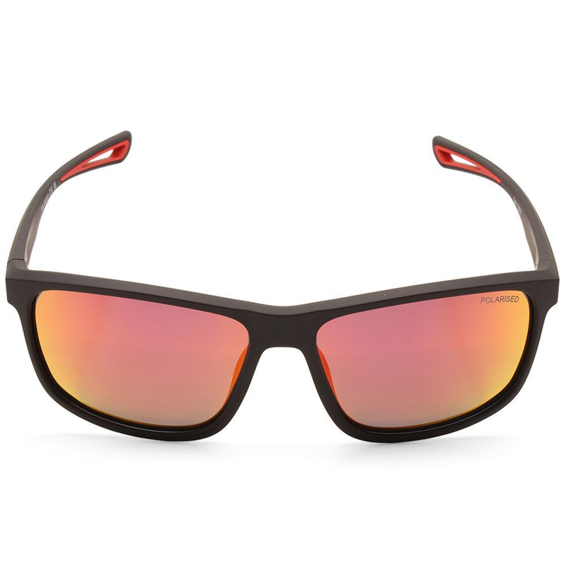 North Beach Tako Matte Black/Red Mirror Unisex Polarised Sunglasses