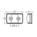 Narva 91412 10-33 Volt Model 14 LED Front End Outline Marker Lamp (White)
