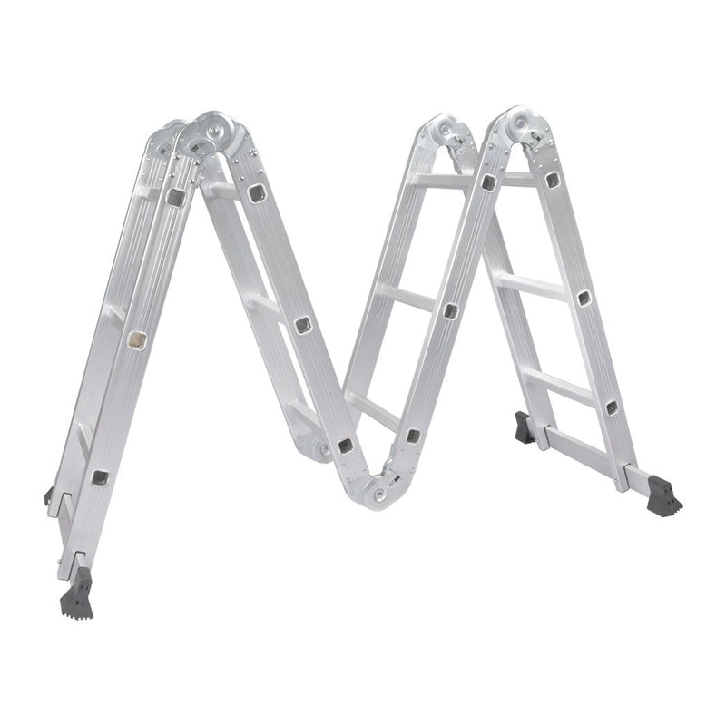 Traderight Multi Purpose Ladder Aluminium Folding Platform Extension Step 4.7m