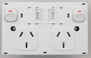 Double Pole & USB Power Point 10AMP - White