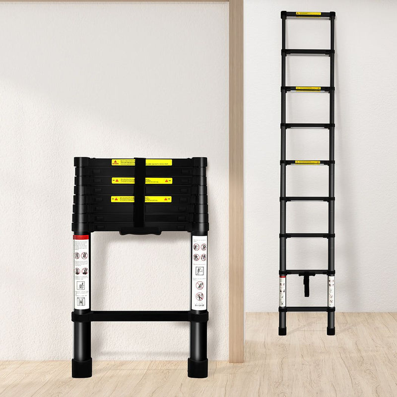 Traderight Multipurpose Ladder Telescopic Aluminium Extension Single-side 2.6m