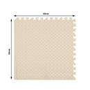 Bopeep EVA Foam Kids Play Mat Floor Kid Crawling Interlocking Home White 60x60