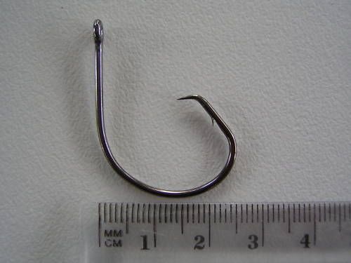 1 Box of Mustad 39951NPBLN Demon Circle Chemically Sharpened Fishing Hooks