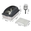 Pawz Stainless-Steel Cat Litter Box Large Semi-Enclosed Pet Toilet Easy Cleaning