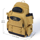 Multifunctional Fishing Tackle Backpack Tactical Gear Bag Khaki