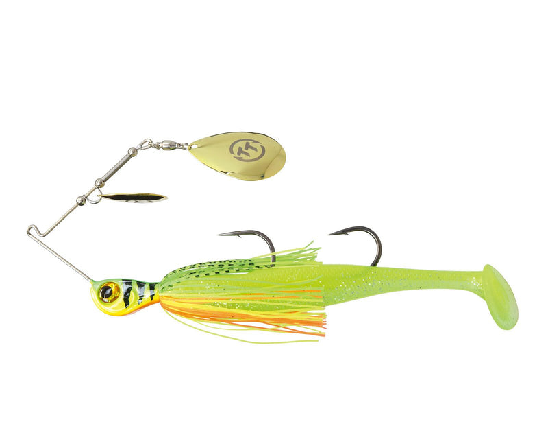 TT Lures 3/4oz Tornado+ Double Colorado Rigged Spinnerbait Lure - FIRETIGER