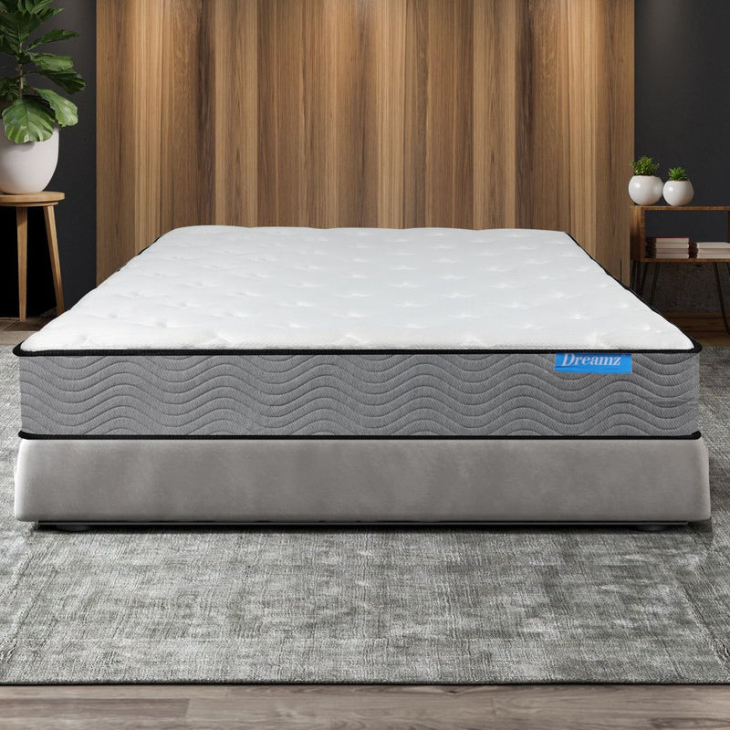 Dreamz Spring Mattress Pocket Bed Top Coil Sleep Foam Extra Firm Single 23cm