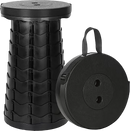 Telescopic Collapsible Portable Stool H: 45cm Black