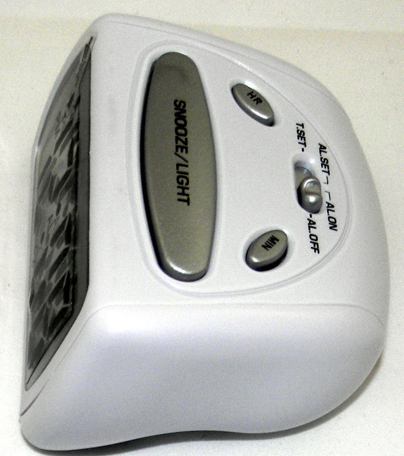 LCD Alarm Clock WHITE