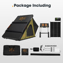 San Hima Kalbarri Lite Rooftop Tent Hardshell Olive+130W Solar Panel+Ladder&Rack