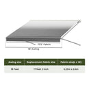 Manan RV Awning Fabric Caravan Replacement Vinyl 18FT Durable Anti-UV Waterproof