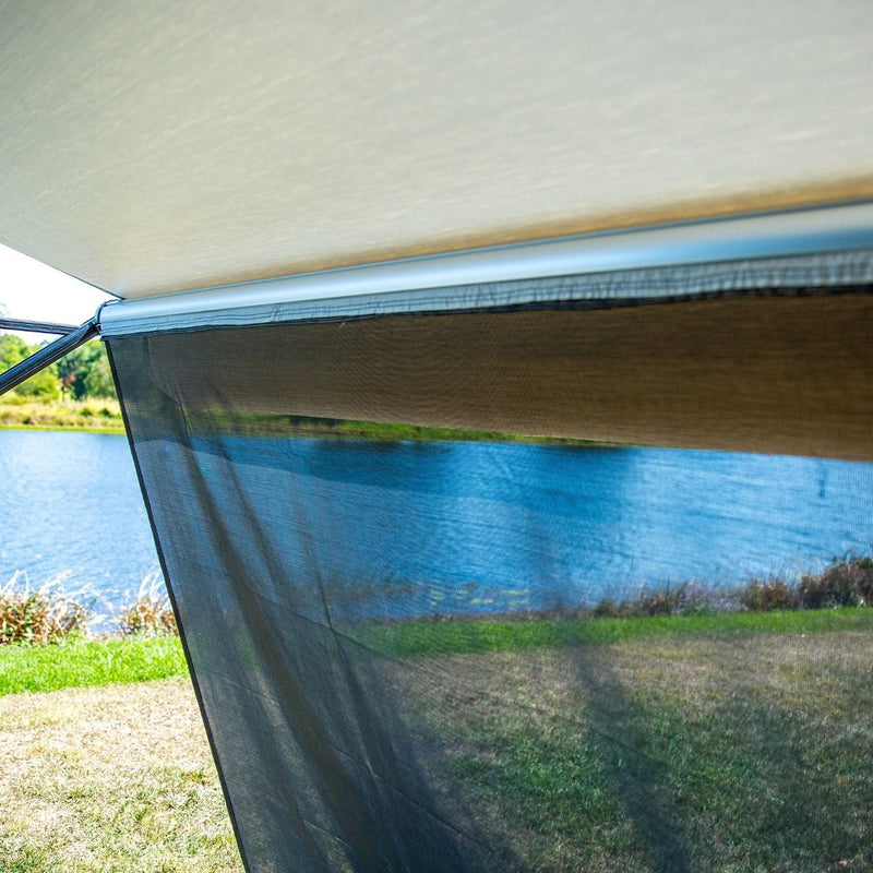 Aussie Traveller Sunblocker Long Side Wall - Black - 4.57m (16')