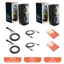 Majority PS200 -Bundled Party Speaker 100w Bluetooth Karaoke-DJ-Party-PA System - Black