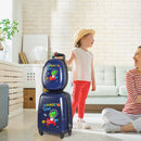 Bopeep 16''13'' 2Pcs Kids Luggage Set Travel Suitcase Child Space Dino Backpack