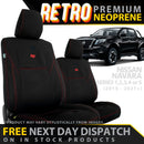 Nissan Navara NP300 Retro Premium Neoprene 2x Front Seat Covers (In Stock)