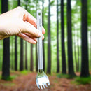 TERRAN Titanium Long Handle Spork with Polished Bowl