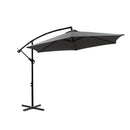 Mountview 3m Outdoor Umbrella Cantilever Cover Garden Patio Beach Umbrellas Grey