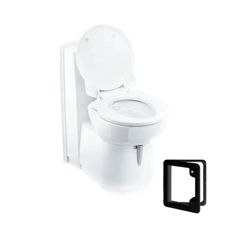 Thetford C263S Cassette Toilet With Swivel Plastic Bowl Black door