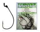 5 Pack of Size 2/0 Mustad 38101BLN Grip Pin Big Mouth Ultra Point Fishing Hooks