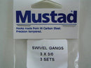 Mustad Pre-Rigged Swivel Gang Hooks 3/0 3 Hooks 3 Sets