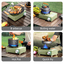 5800W Camping Gas Stove High Firepower Cassette Green