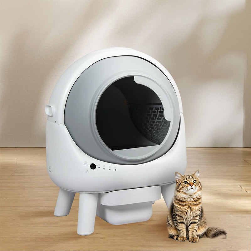 Pawz Cat Litter Box Large Machine Automatic Self Cleaning APP Control White