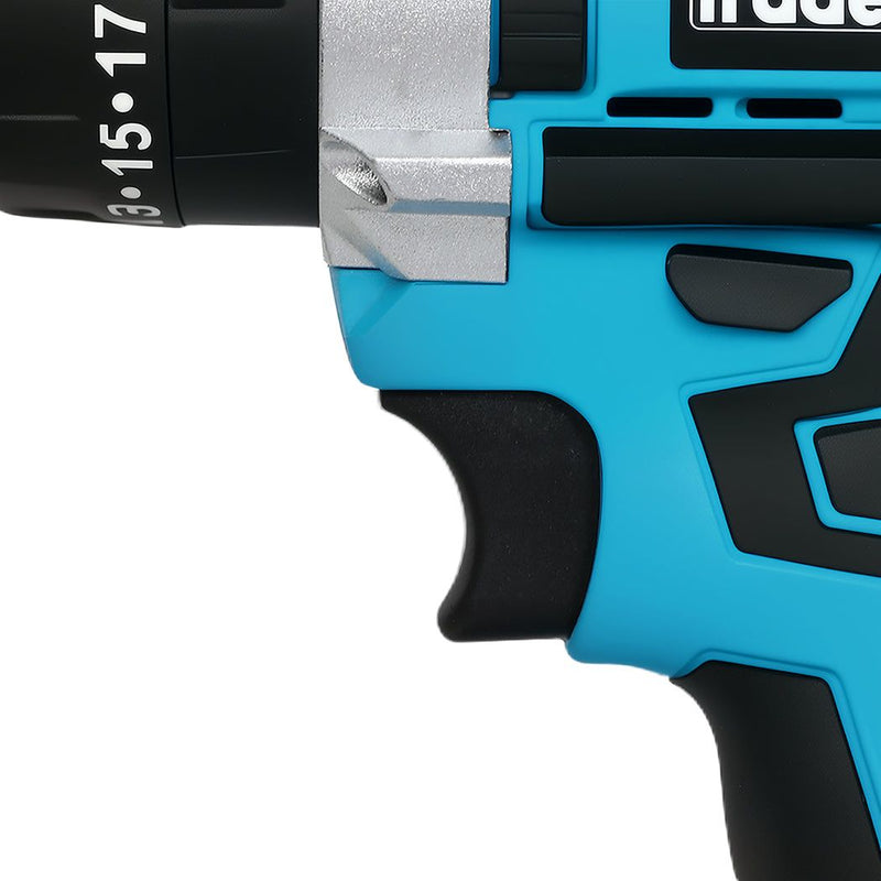 Traderight 21V Cordless Drill Driver Kit Impact Hammer with 2×2.0Ah Batteries