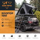 San Hima Kalbarri Lite Rooftop Tent Hardshell With Ladder & Rack Camping Grey