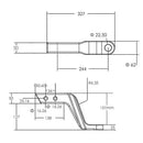 Hot Hitchers Stinger 150mm Drop Tow Bar 6"