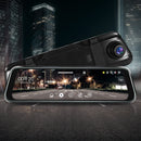 Manan 10" Dash Camera 1080P Front and Rear Touch Rear View Mirror Night Vision