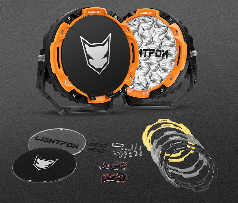 LIGHTFOX 7 inch Osram LED Driving Lights 1Lux @ 1287m 15,366Lumens