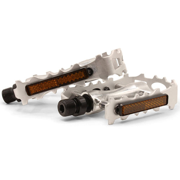 VP Components Silver Alloy Body and Cage MTB Bike Pedal Set 9/16" Inch