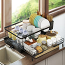 Toque Expandable Dish Drying Rack Drain Bowl Holder Dry Tray Kitchen Organizer