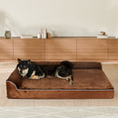 Pawz Orthopedic Dog Bed Memory Foam Cushion Cat Calming Mat Washable L Coffee