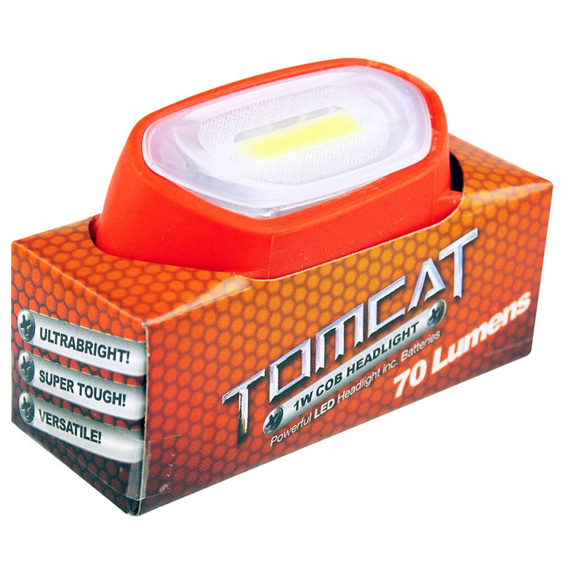 Tomcat 1W COB Head Lamp LED Light 70 Lumens Headlight w/ AAA Batteries Assorted