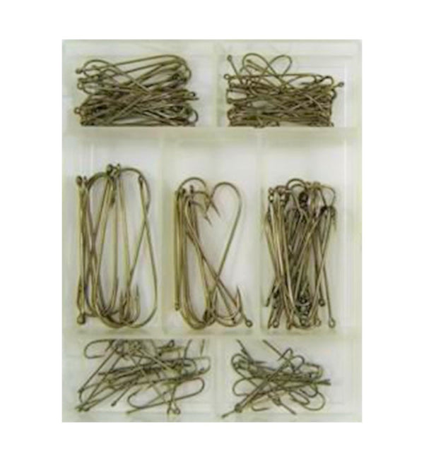 Surecatch 140 Piece Assorted Carlisle Fishing Hook Pack in Tackle Box