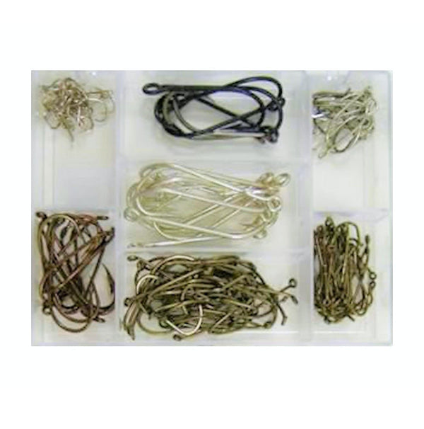 Surecatch 140 Piece Assorted Fishing Hook Pack in Tackle Box