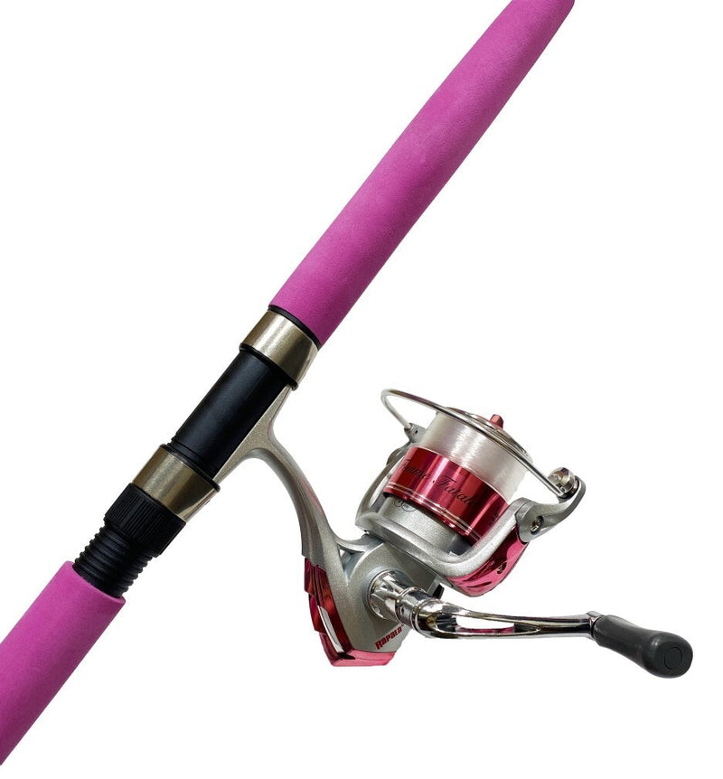 7ft Rapala Femme Fatale 6-8kg Pink Fishing Rod and Reel Combo Spooled with Line