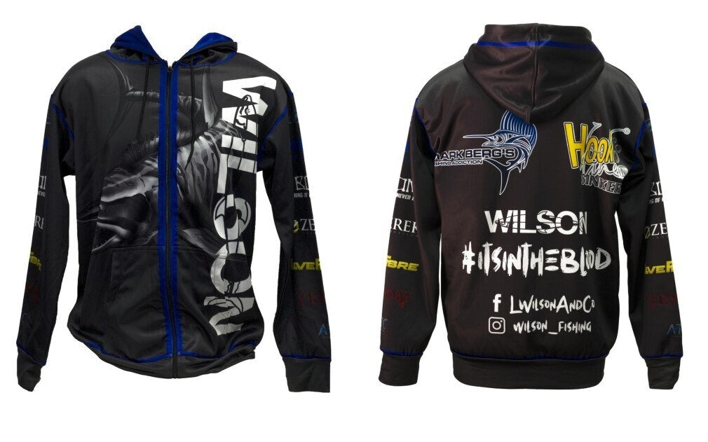 Wilson Sublimated Hooded Jacket with Full Zippered Front - Fishing Hoo