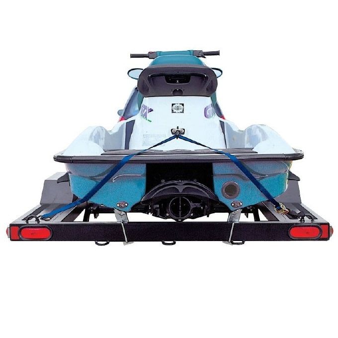 Jetpilot Black 4.5m 2-Hook Nylon PWC Jet Ski Trailer Ratchet Tie Down